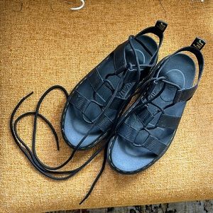 Dr. Martins Nartilla Lace Up Sandal Black Size 39 EU / 6 UK / 8 US